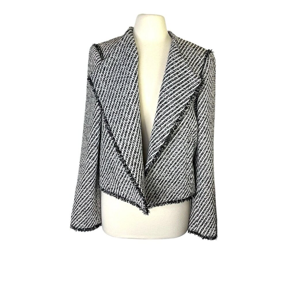 Ann Taylor Black and White Tweed Blazer